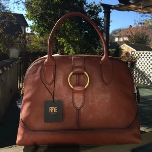 🦋 FRYE Ring Dome Satchel Handbag w/ Strap